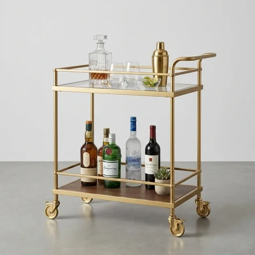 Wayfair Gold Frame Bar Cart