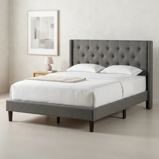 Zinus Upholstered Platform Bed Frame