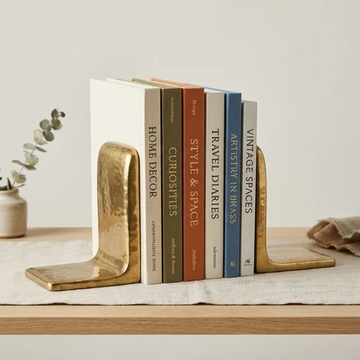 Anthropologie Brass Bookend Set
