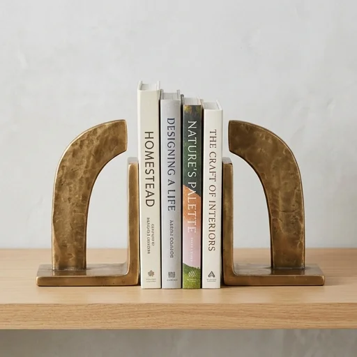 Anthropologie Brass Bookend Set image 2