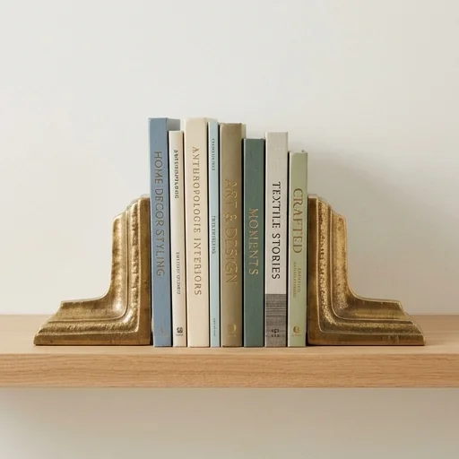 Anthropologie Brass Bookend Set image 3