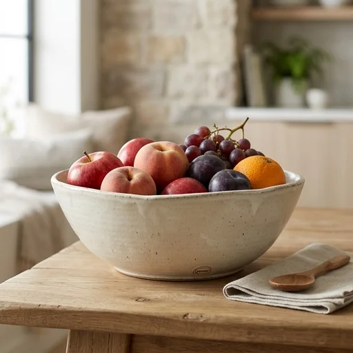 Crate & Barrel Ceramic Fruit Bowl image 2