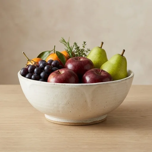 Crate & Barrel Ceramic Fruit Bowl image 3