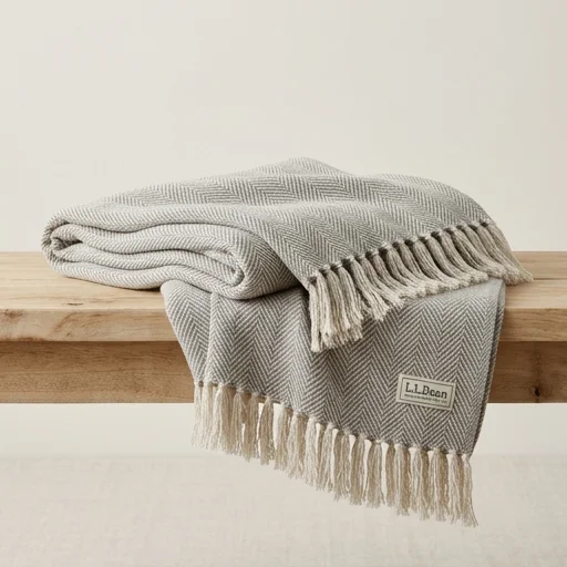 L.L.Bean Cotton Throw Blanket image 2
