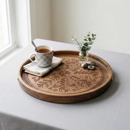 Nordic Ware Decorative Wood Serving Tray image 3