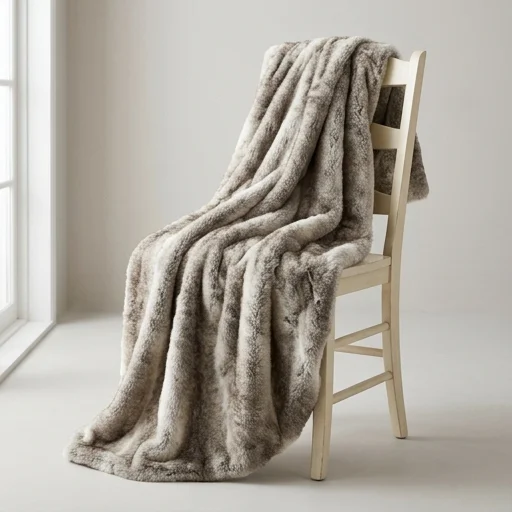 Pottery Barn Faux Fur Throw Blanket