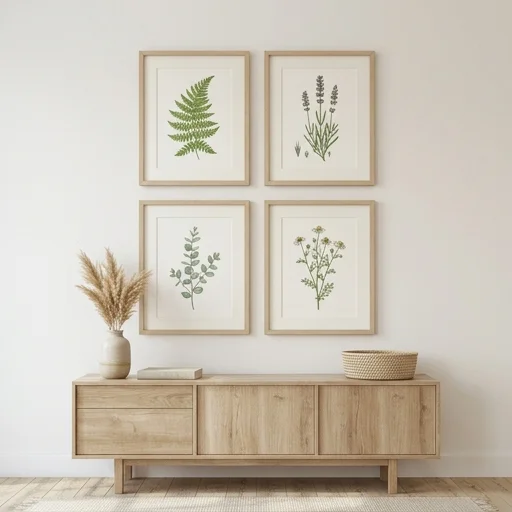 Society6 Framed Botanical Print Set