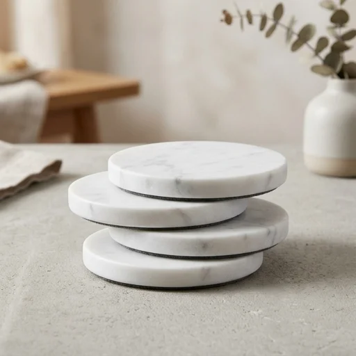 CB2 Marble Coasters Set
