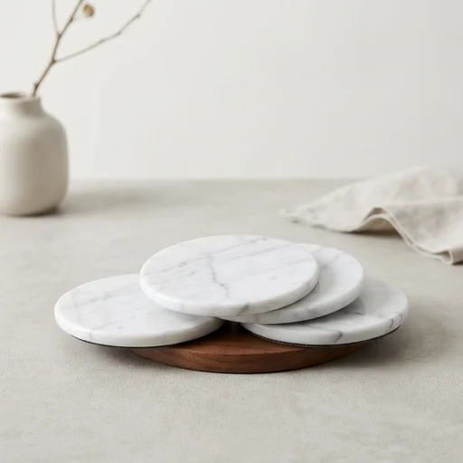 CB2 Marble Coasters Set image 2