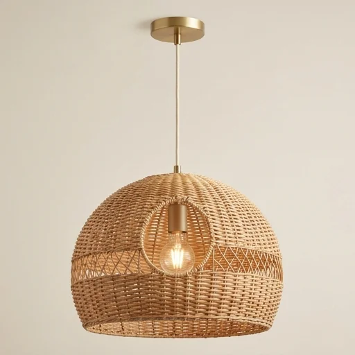 World Market Rattan Pendant Light