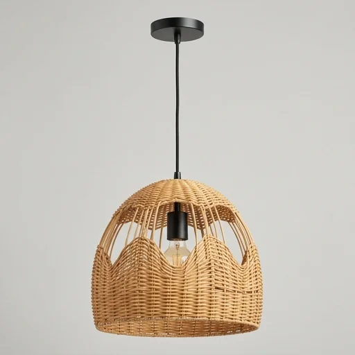 World Market Rattan Pendant Light image 3
